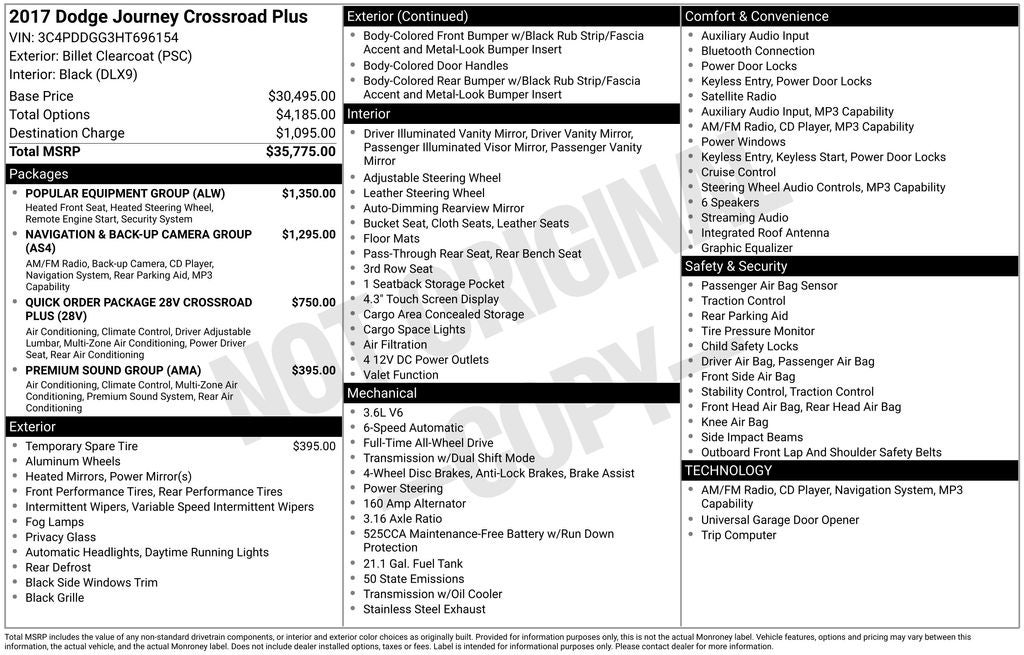 2017 Dodge Journey Crossroad