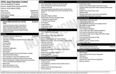 2026 Jeep Cherokee Limited