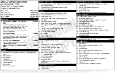 2026 Jeep Cherokee Limited
