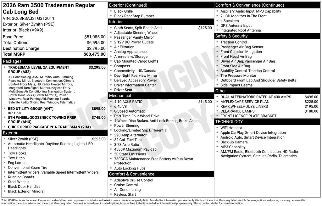 2026 RAM 3500 Tradesman