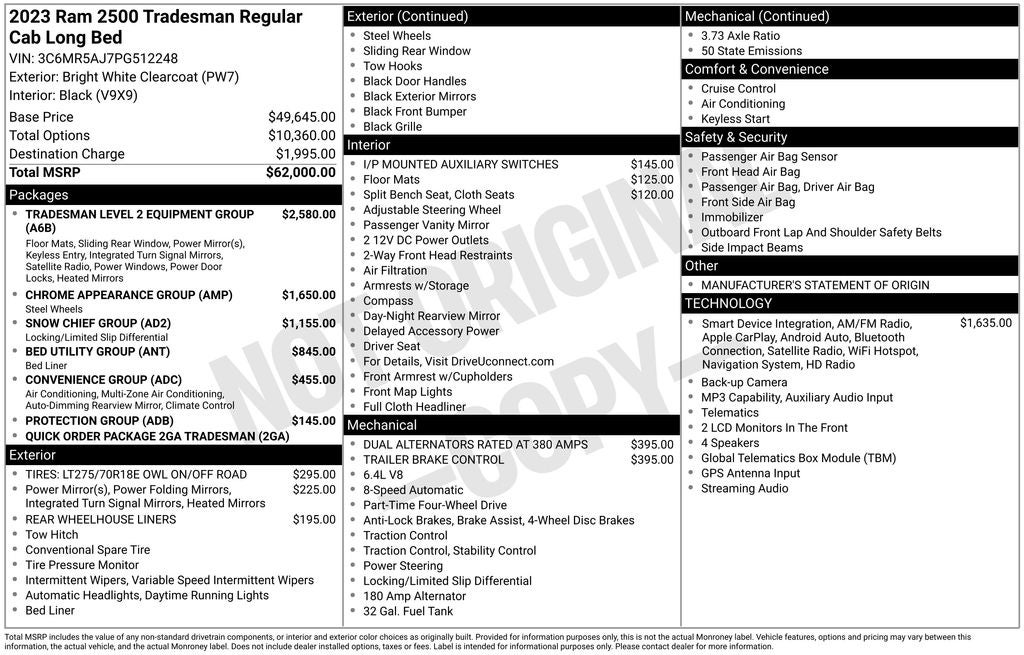 2023 RAM 2500 Tradesman