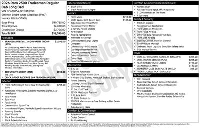 2026 RAM 2500 Tradesman