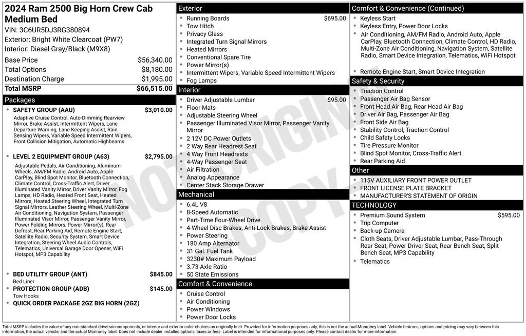 2024 RAM 2500 Big Horn