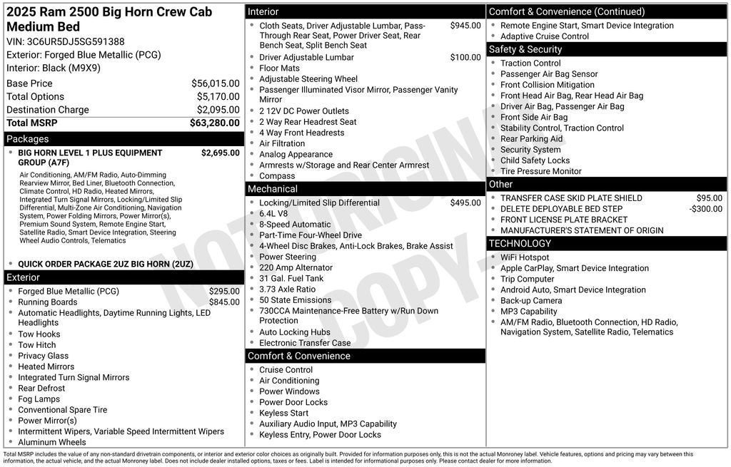 2025 RAM 2500 Big Horn