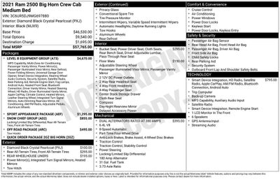 2021 RAM 2500 Big Horn