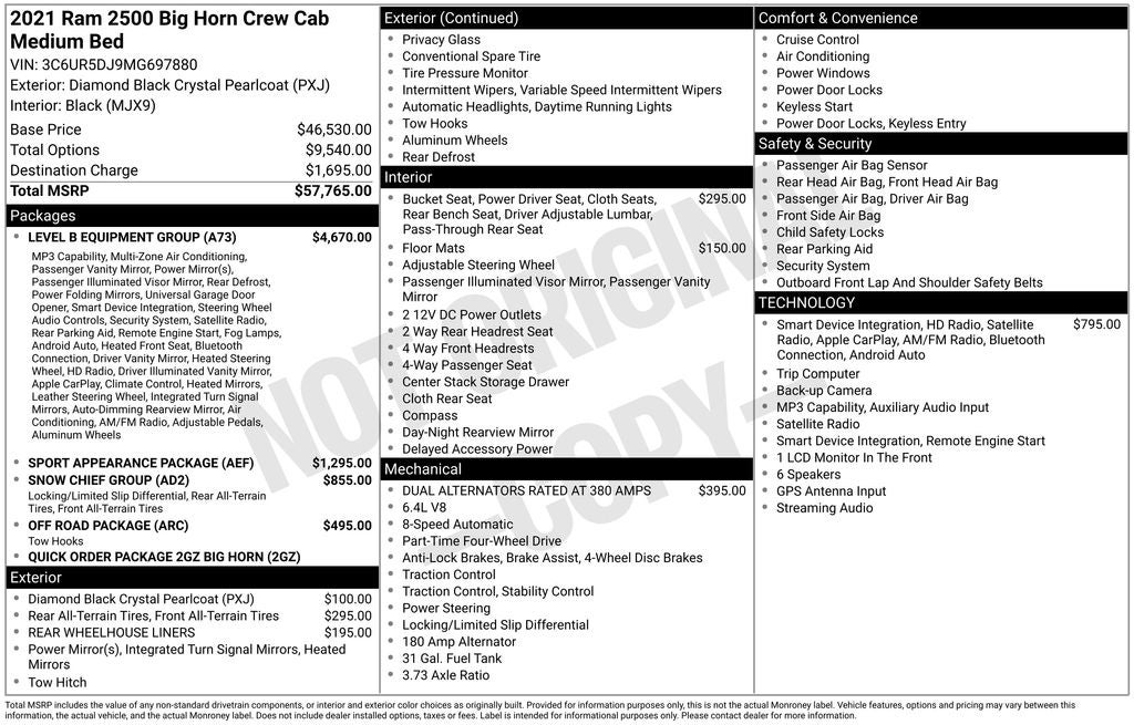 2021 RAM 2500 Big Horn