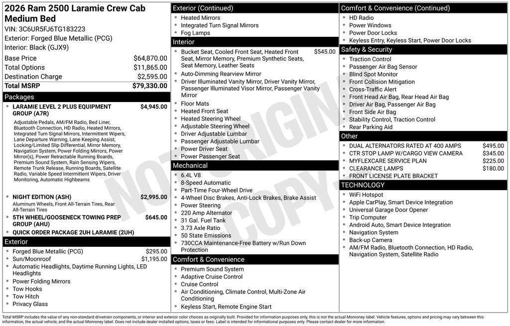 2026 RAM 2500 Laramie