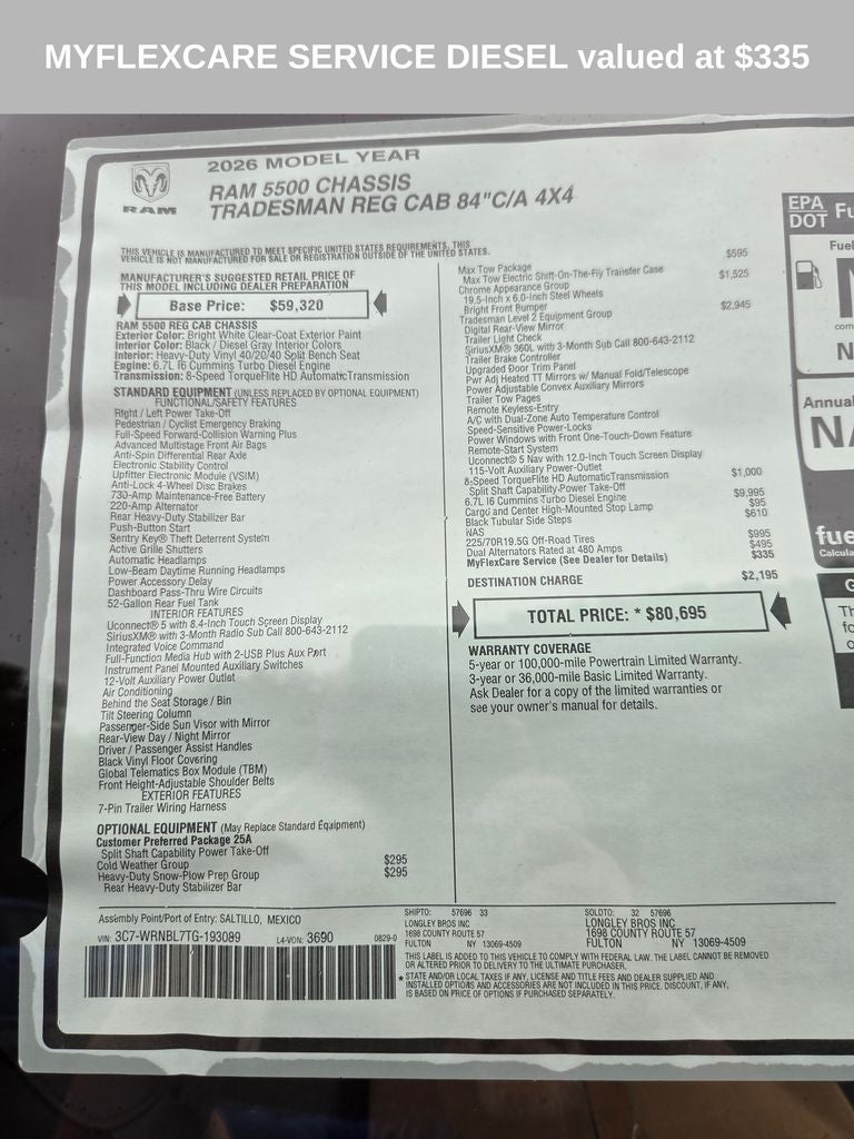 2026 RAM 5500HD Tradesman