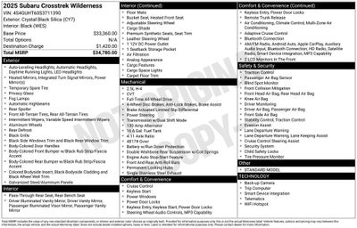2025 Subaru Crosstrek Wilderness