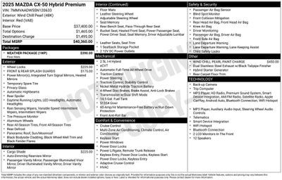 2025 Mazda Mazda CX-50 Hybrid Premium