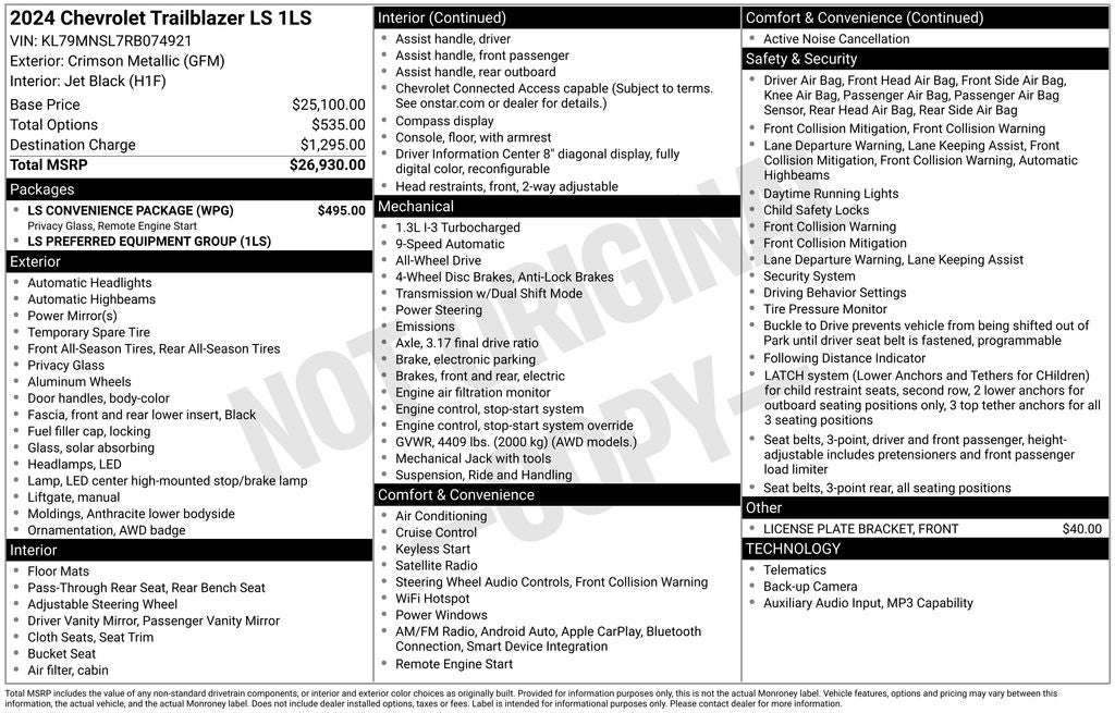 2024 Chevrolet TrailBlazer LS