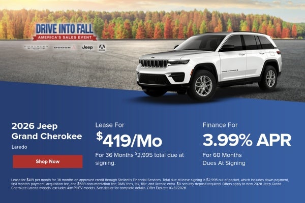 Lease offer for 2026 Jeep Grand Cherokee