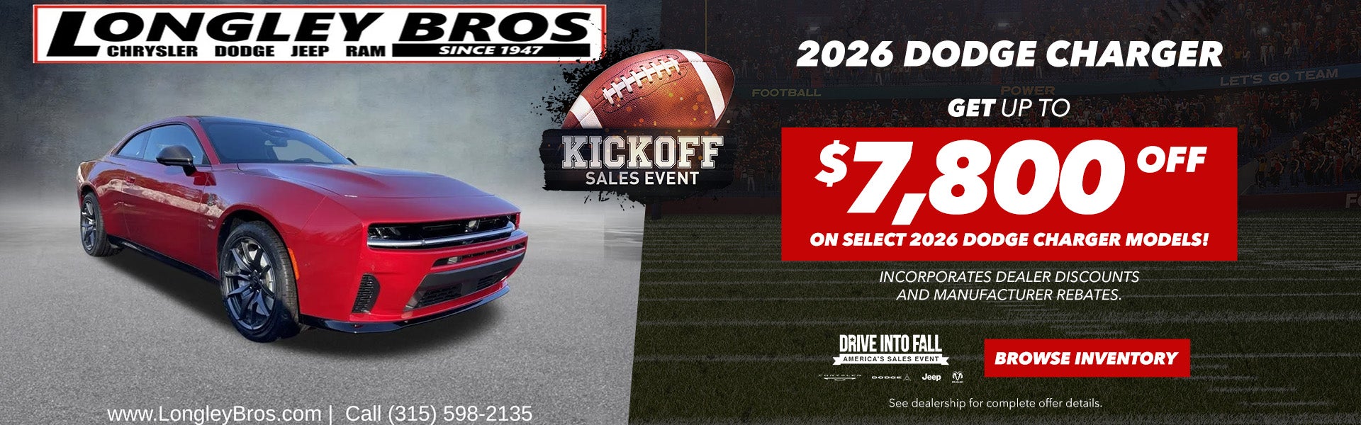 Cash offer for a 2026 Dodge Charger