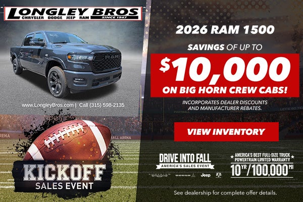 Cash offer for a 2026 Ram 1500