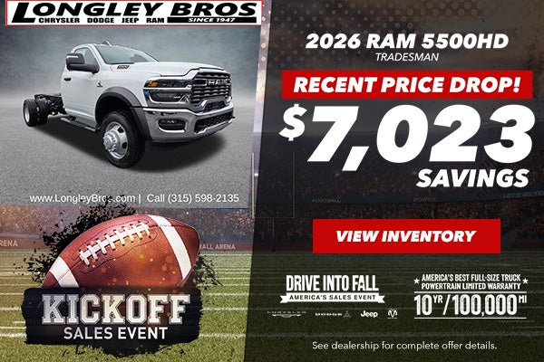 Cash offer for a 2026 Ram 5500HD